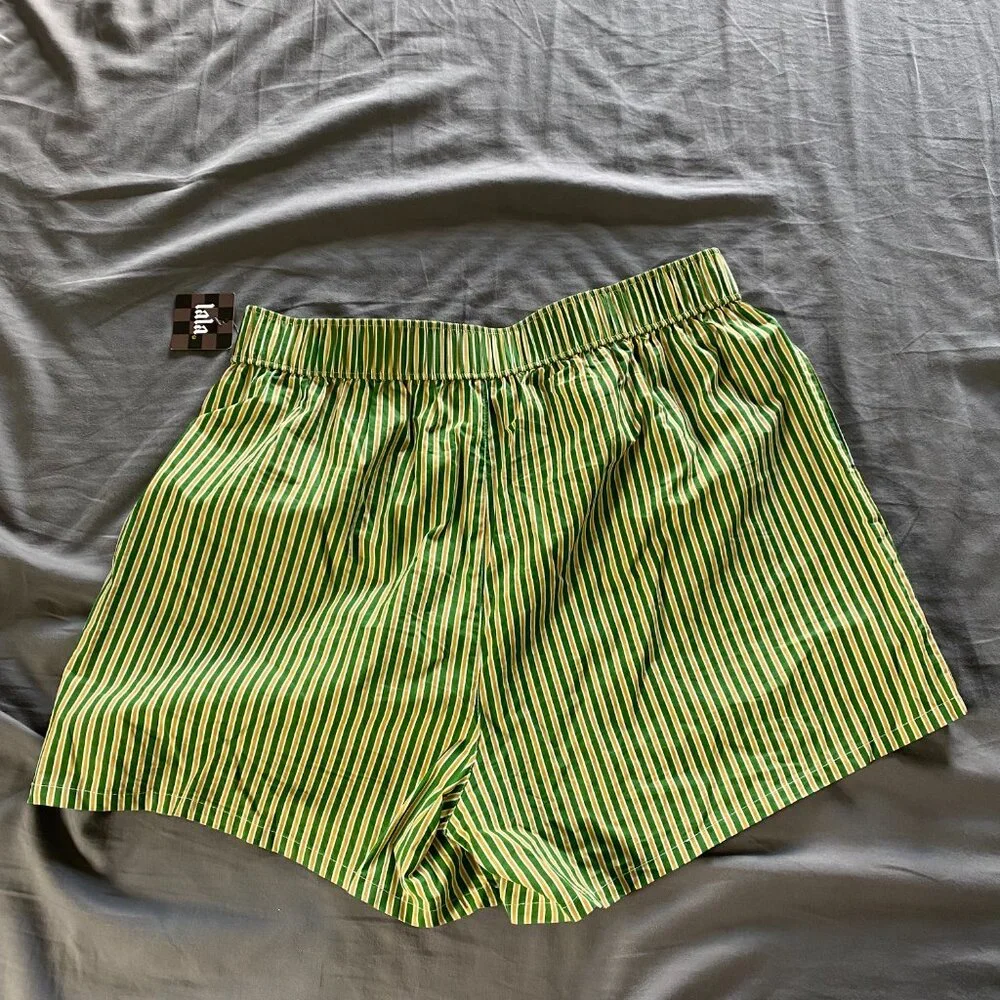 Dressed in Lala Citrus Stripe Boxer Shorts L/XL - Picture 2 of 2